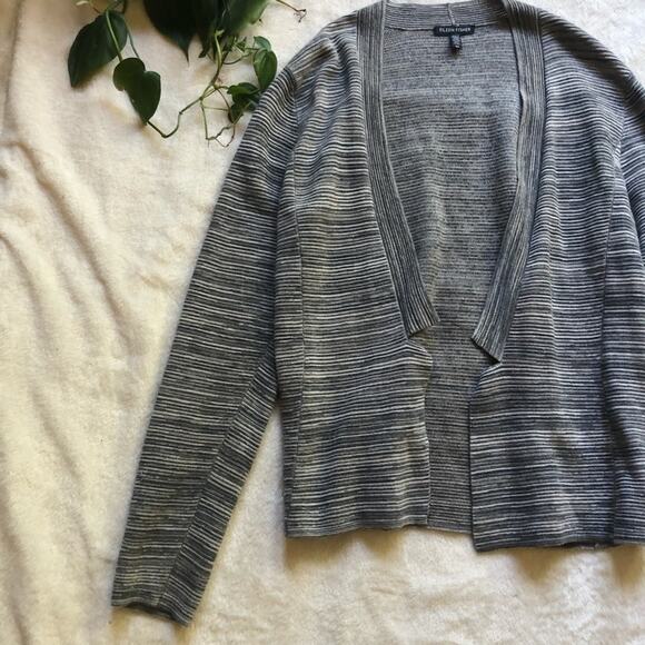 Eileen Fisher Notch Collar Open-Front Cardigan - Picture 3 of 6